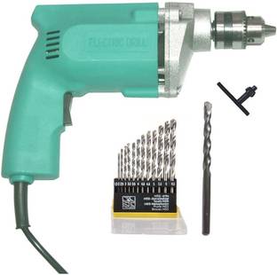 ISC SK 10mm Electric Drill Machine + 1 Masonary Bit + 13 Hss Bit Pistol Grip Drill