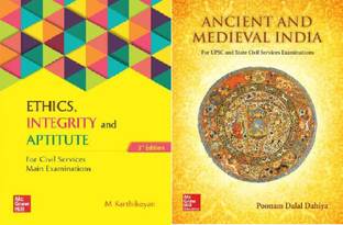 Ancient And Medieval India (English, Paperback, Dahiya Poonam Dalal) With Ethics, Integrity And Aptitude For Civil Services Main Examination (Best Book For UPSC,PSC,Civil Services,university Exams) (Paper Back, English) 2 Book Set