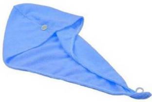 AadyaShoppings Hair Cap Hair Shower Towel Wrap,Hair Drying Towel with Button Microfibre Hair Towel Dry Hair Hat Bath