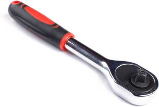 ASRAW Professional Quality 6 inch Long 1/4 Driver Ratchet Handle Socket Wrench Heavy Duty Double Sided Rachet Wrench