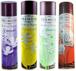 PREMIUM ROSE, JASMINE, LAVENDER, RAJNIGANDHA Diffuser 1ROSE ROOM FRESHENER+1JASMINE ROOM FRESHENER+1 LAVENDER ROOM FRESHENER+1 RAJNIGANDHA ROOM FRESHENER