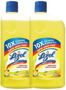 Lizol Disinfectant Floor Cleaner Jasmine, 975 ml (Pack of 2) citrus