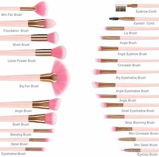 Sixplus Professional, personal use synthetic 24 pcs pink