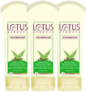 LOTUS Herbals NEEMWASH Neem & Clove Ultra-Purifying  with Active Neem Slices Face Wash
