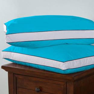 Angel Mommy Colored Piping Gusseted Pillow Cotton Solid Sleeping Pillow Pack of 2