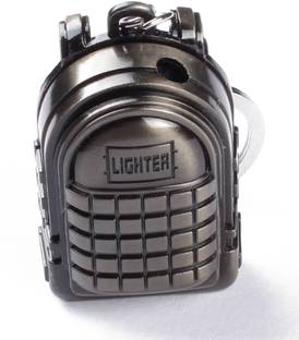 ASRAW Refillable PUBG Level 3 Armor Backpack Bag Shaped Lighter with Key Ring - Pocket Lighter (Without Fuel - EMpty Lighter) Pocket Lighter