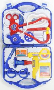 broccolin Doctor Play Set for Kids with Durable Case blue