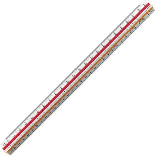 Offimart Triangular Scale Plastic No.2 1:10,1:20,1:25,1:33,1:50,1:75 Ruler