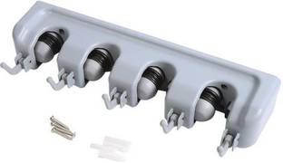 bosig Grey Plastic Broom Holder