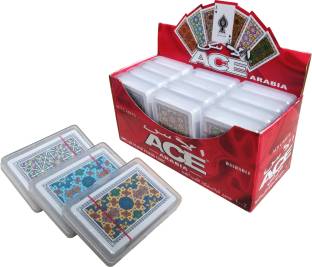 The Ace Card company Pack of 3 Pure Plastic Playing Card Decks Washable