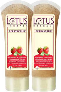 LOTUS Herbals BERRYSCRUB Strawberry & Aloe Vera Exfoliating Face Wash