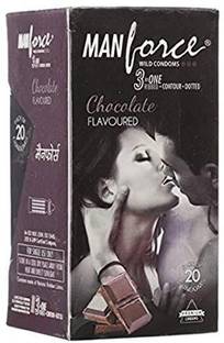 MANFORCE manfor condoms 20pc chocolate dotted Condom