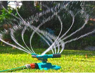 Hauck 3 Arm 360 ° Sector Rotating Water Sprinkler Garden Pipe 1 L Hose-end Sprayer