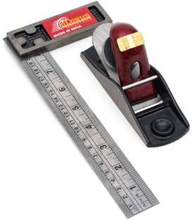 Globus BLOCK PLANE 5.5 INCH ( 140 MM ) WITH TRY SQUARE 8 INCH ( 200 MM ) STEEL Hand Plane