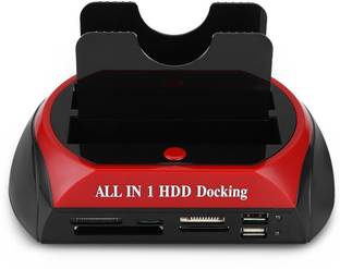 microware All in One HDD Docking Station with Multi Card Reader Slot for HDD Enclosure 2.5/3.5 inch SATA/IDE Hard Drive Docking Station 3.5 inch Docking Station