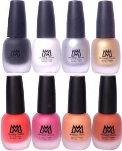 makeupmania Velvet Matte Nail Polish Black, White, Silver, Golden, Orange, Pink, Nude, Peach