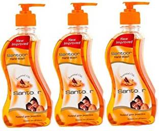 Santoor Classic Sandalwood & Tulsi Gentle Ambz Handwash 215 Ml ( Pack of 3) Hand Wash Bottle