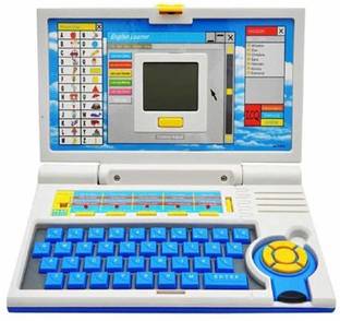 Shiv 20 Fun Activities & Games in Laptop Notebook Computer Toy for Kids, Best English Learner Laptop.