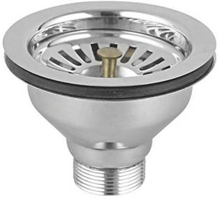 Floyd Stainless Steel Heavy 4" inch Waste Coupling for Sink/Wash Basin,Drain Outlet with Marble Finish (Chrome Finished) Health  Faucet