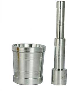 Online Quality Store High Quality Mortar & Pestle/Imam Dasta/Ohkli Musal/Kharal/Khalbatta/Okhli Masher/masher/khallad/8.89 CM Mortar & 14.9 CM Pestle Aluminium Masher