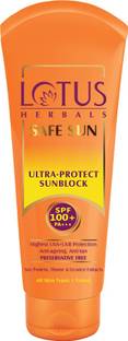LOTUS HERBALS Sunscreen - SPF 100 PA+++ Safe Sun Anti-Ageing, Anti-Tan Ultra Sunblock