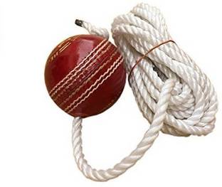 NEW TREND Leather Cricket Shot Practice Hanging Ball, String Cricket Training Ball