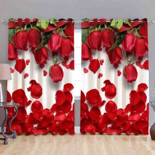WACO 273 cm (9 ft) Polyester Transparent Long Door Curtain (Pack Of 2)