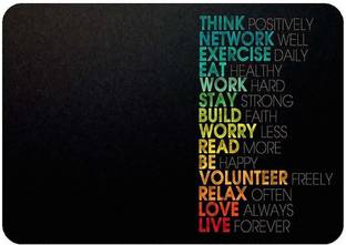 ZORI Mouse pad Inspirational Quotes Multi Printed Gaming Mouse mat ,Large Non Slip Base Mousepad