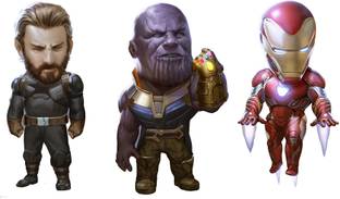 DivineDesigns 46 cm Captain Thanos Man Sticker Self Adhesive Sticker