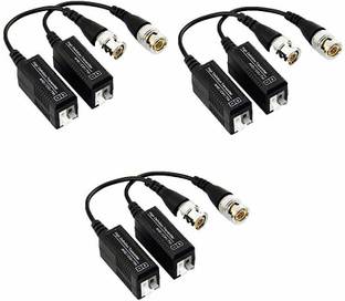 LipiWorld Passive HDCVI TRANSCEIVER Single CHENNEL CCTV Camera Video Balun for AHD/HDCVI/HDTVI (Pack-3) Passive HDCVI TRANSCEIVER Single CHENNEL CCTV Camera Video Balun Wire Connector