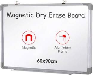 Smart Saver Large Dry Erase White Board – Magnetic Hanging Whiteboard for Wall Portable Mini Single Sided for Kids Drawing, Kitchen Grocery List, Cubicle Memo Board White board