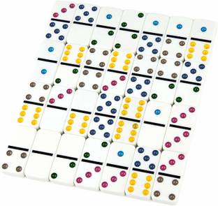 Authfort ouble 6 Color Dot Game Set - White 28 Piece Set Toy in Tin Case - Six Dot Match & Educational Game Educational Board Games