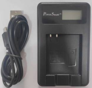 Power Smart NB-4L NB-8L Li-ion LCD USB Battery Charger With Charging Indicator Camera Battery Charger (Black)  Camera Battery Charger