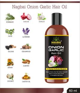 nagbai Onion garlic herbal hair Growth with 11 Natural Hair Oil