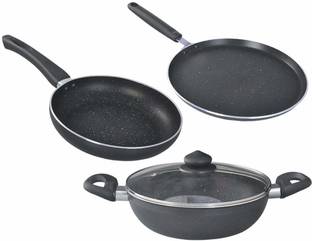 Prestige Induction Bottom Non-Stick Coated Cookware Set