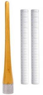 Raider Pair of 2 Cricket Bat White Grip + One Wooden Cone Chevron