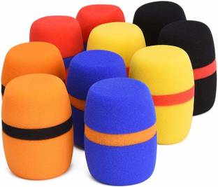 Futurekart Microphone Cover Reusable Colorful Handheld Stage Microphone Windscreen Foam 10 Pcs (Multicolor) Microphone Cover Reusable