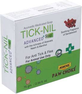 Munchos Ayurvedic Medicated Soap Tick-Nil Advanced Soap For Anti Tick & Flea (Pack of 2) 150 ml Pet Coat Cleanser