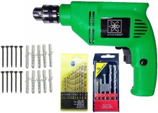 Inditrust Divine Power Electric 10MM drill machine with LEFT RIGHT rotation speed 13pc HSS And 5pcs Ma...