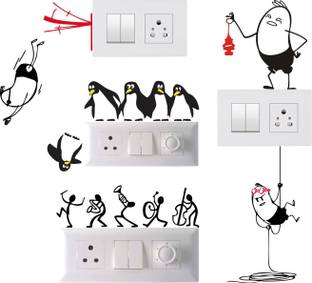 Decals Sticker 1225 cm Switch Board Sticker Funny Wall Switch Stickers Self Adhesive Sticker