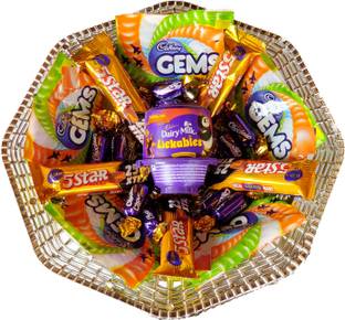 Cadbury Gift Hamper | Simple Basket with Lots Of Chocolates Combo