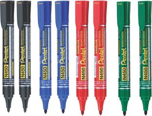 PENTEL N450 X-tra Large, Blue Black Red Green * 02, Permanent Marker
