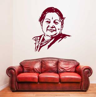 Wallzone 50 cm Dr.Jayalalitha Removable Sticker