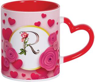 Wagwan Letter R Alphabet Best Gift for Girlfriend Boyfriend Husband Wife on Valentine's Day Special Mg670 Ceramic Coffee Mug