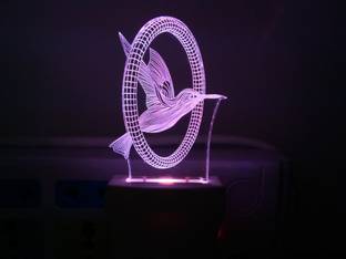 UKANI 3D ILLUSION FLYING BIRD WITH 7 COLOR CHANGING LIGHT Night Lamp