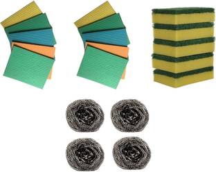 Brite Guard Sponge Set Of 19 Pcs Sponge Wipe, Scrub Pad, Scrub Sponge