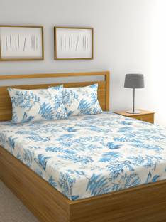Raymond Home Microfiber Double Flat 136 TC Floral Bedsheet