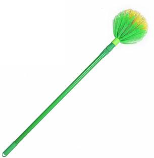 homfine Heavy Duty Foldable Round Jaala Cobweb Cleaning Broom for Home, Office etc (1.5 Meter Length) Plastic Wet and Dry Broom