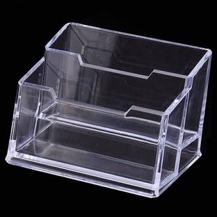 VR Creatives 2 Compartments Plastic Visiting Card Holder