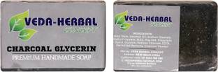 veda herbal concept Charcoal handmade soap